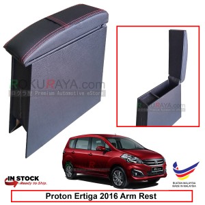 Proton Ertiga 2016 4' Plywood PVC Armrest Center Console Box (Sponge+Redline)